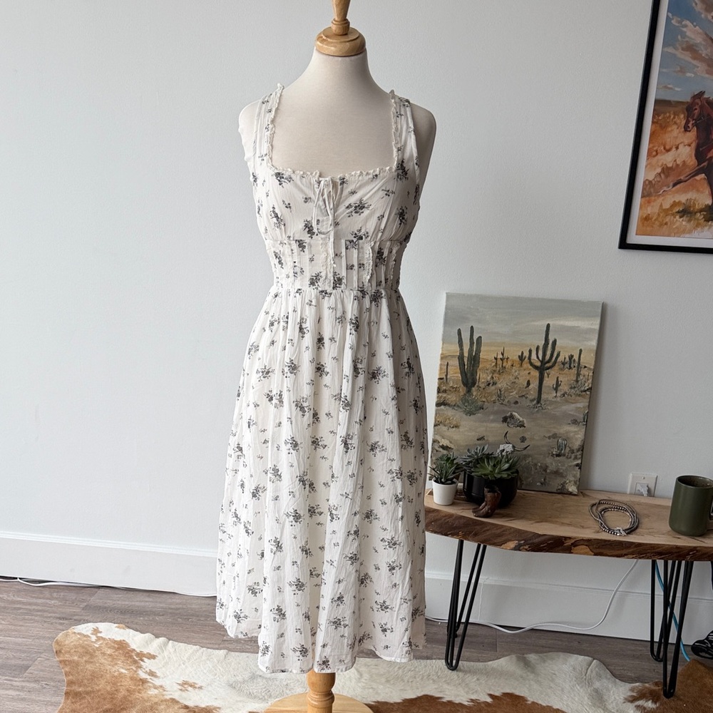 Floral White Dress